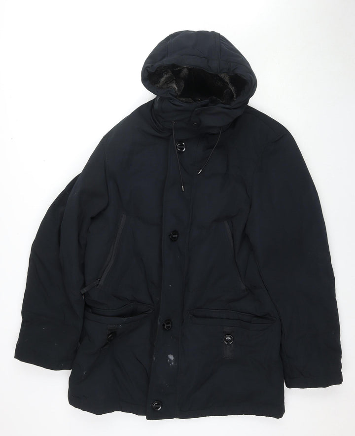Marks and Spencer Men's Black Medium Overcoat Jacket