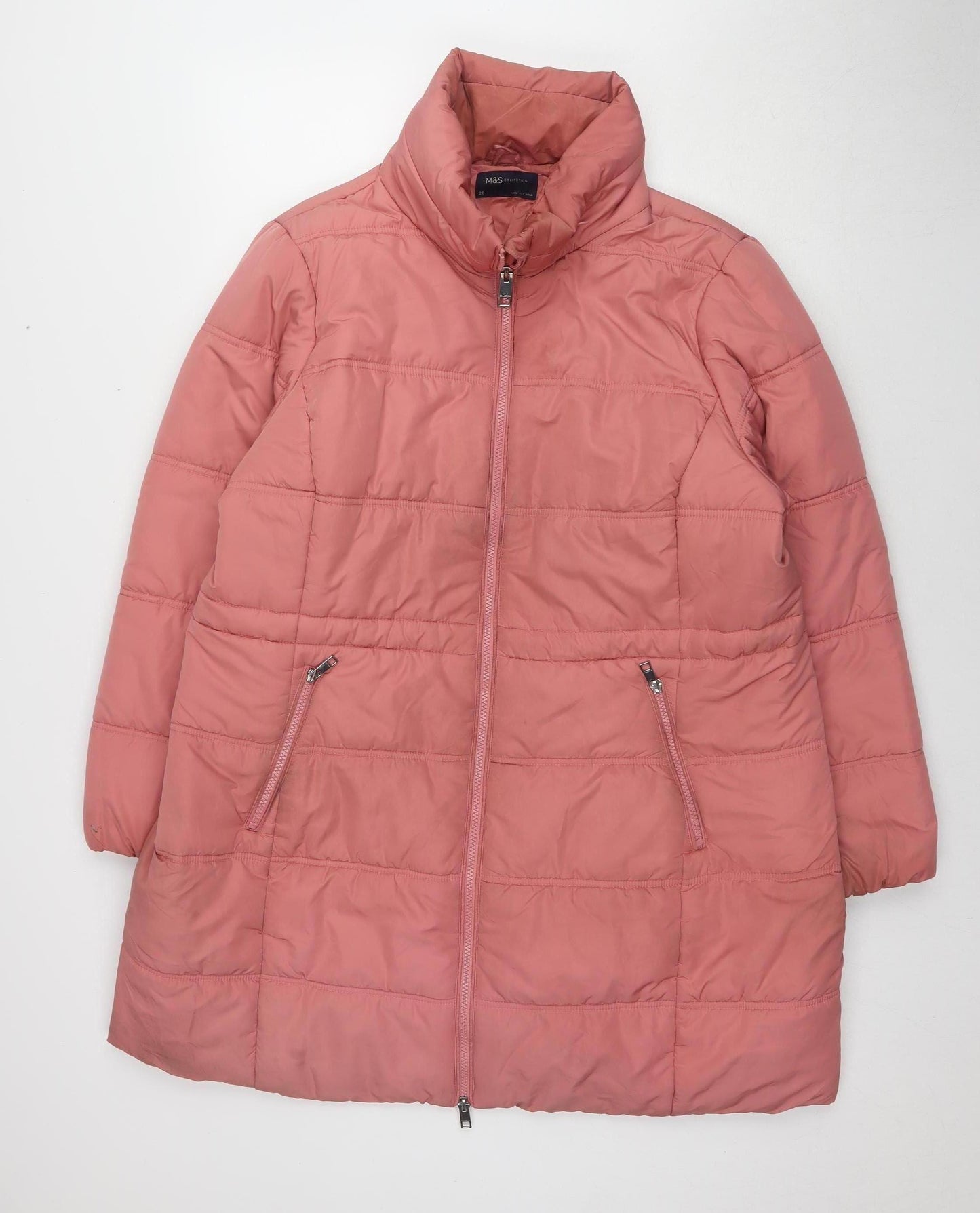 Marks and Spencer Women's Pink Puffer Jacket Size 20