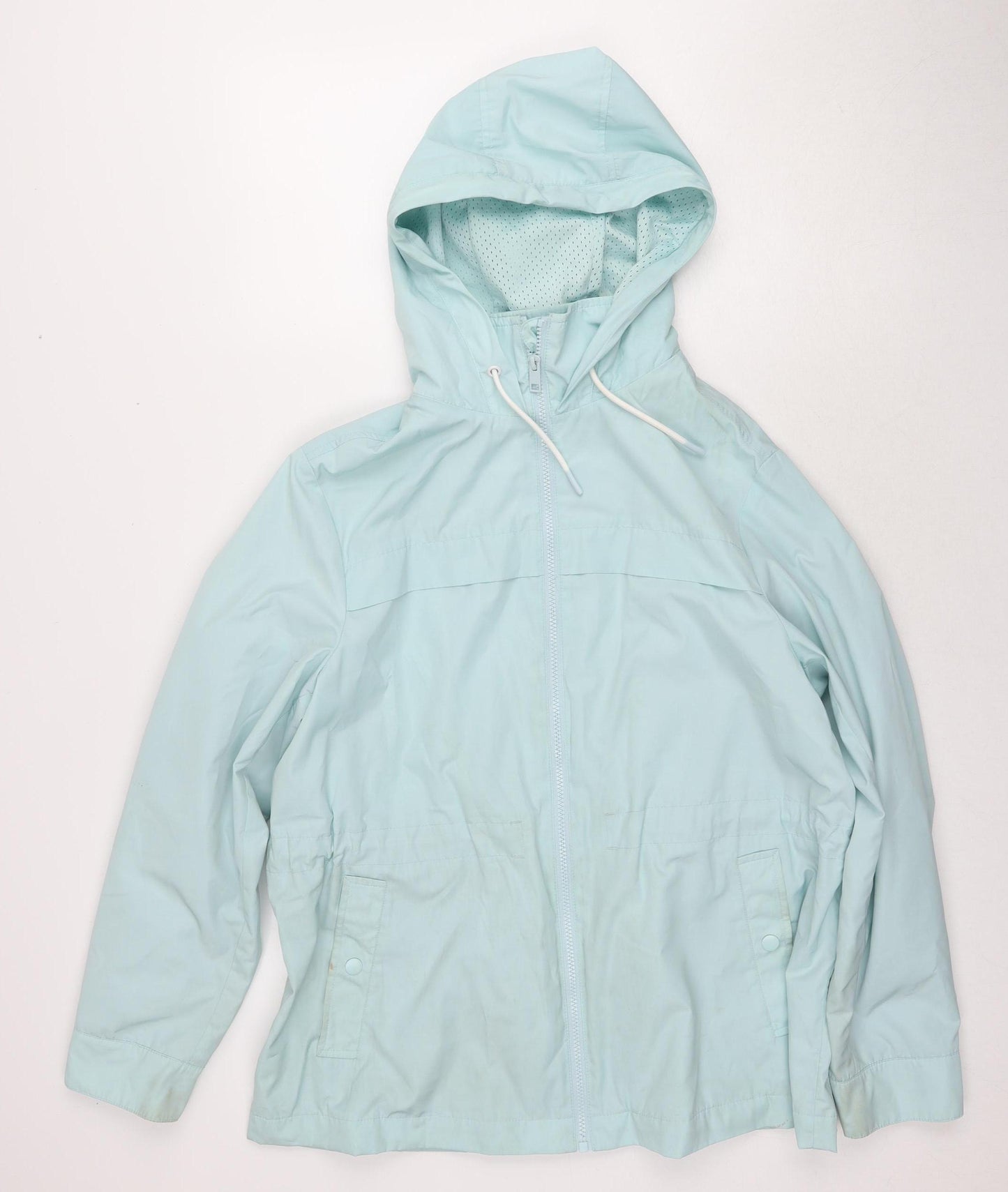 Marks and Spencer Women's Blue Hooded Jacket Size 16