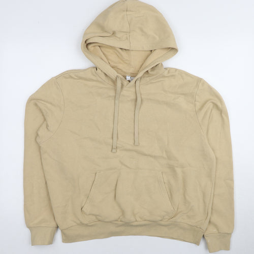 H&M Unisex Beige Pullover Hoodie L Comfortable Casual
