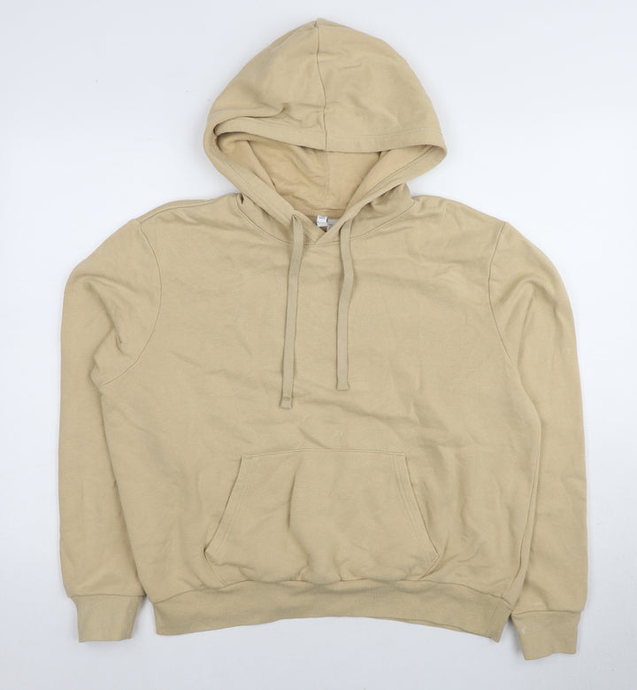 H&M Unisex Beige Pullover Hoodie L Comfortable Casual