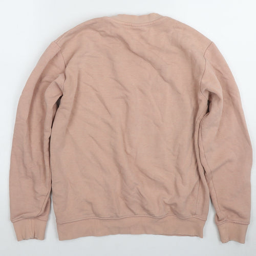 H&M Women's Beige Pullover Sweatshirt XS, Casual, Cotton Blend