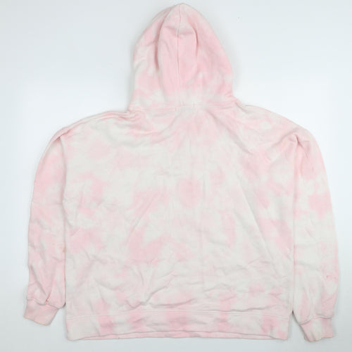 PrettyLittleThing Women's Pink Tie-Dye Pullover Hoodie Size 12