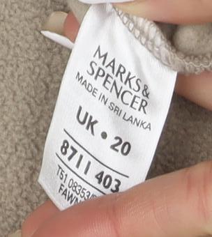 Marks and Spencer Women’s Beige Fleece Waistcoat Size 20