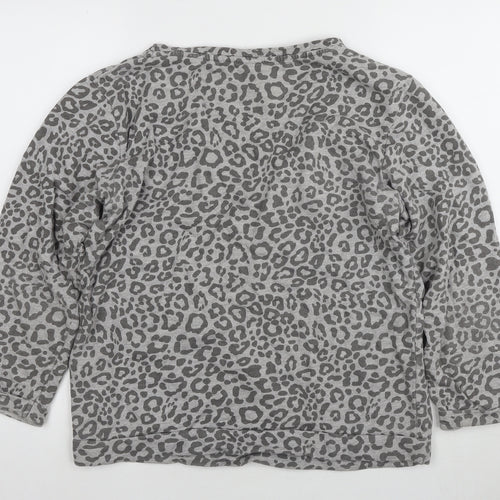 Esmara Women's Grey Animal Print Pullover Sweatshirt