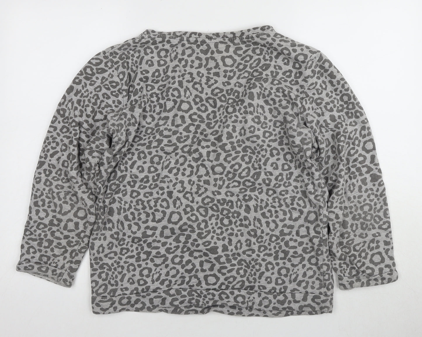 Esmara Women's Grey Animal Print Pullover Sweatshirt