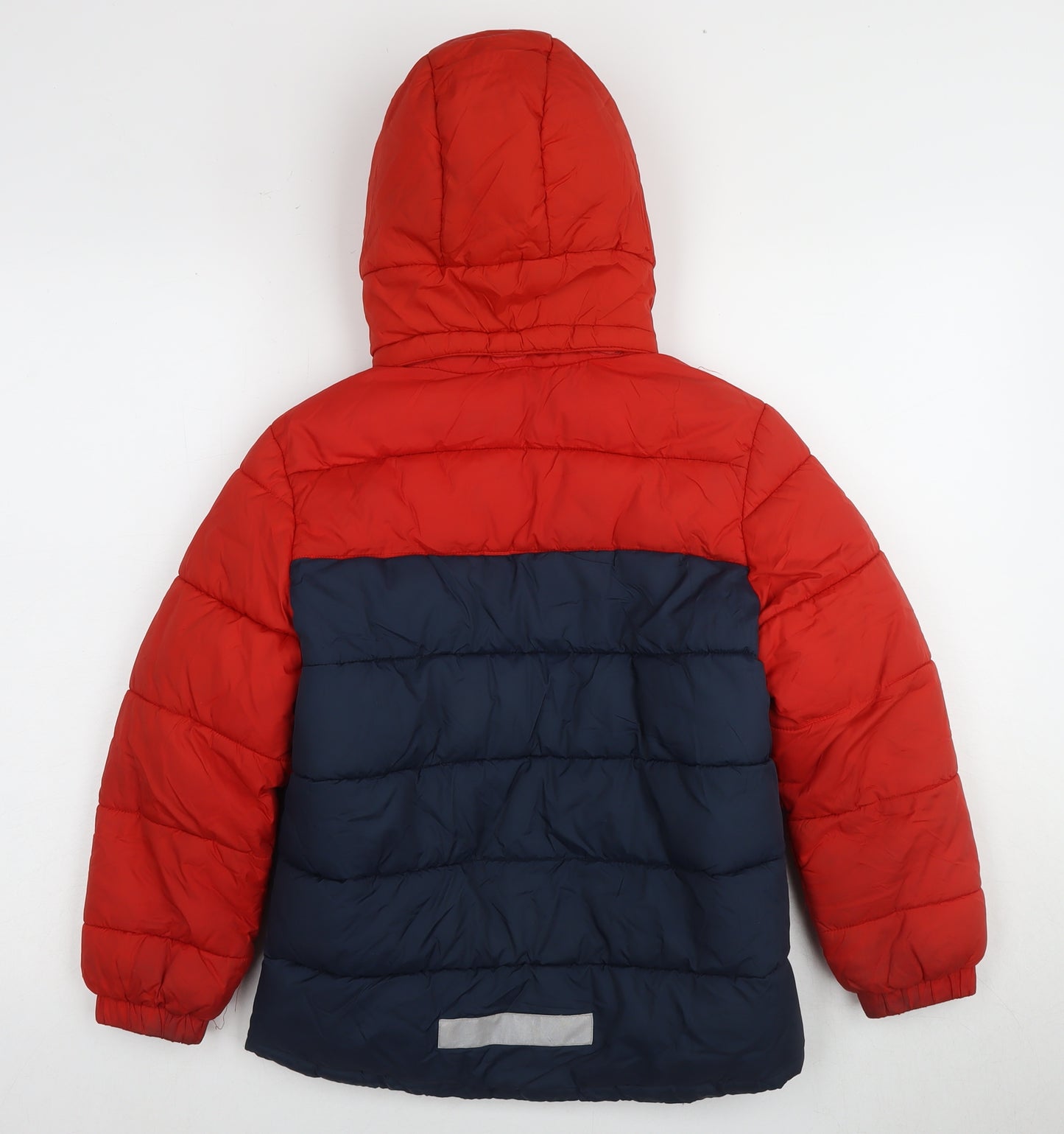 H&M Boys Red and Blue Puffer Jacket 8-9 Years