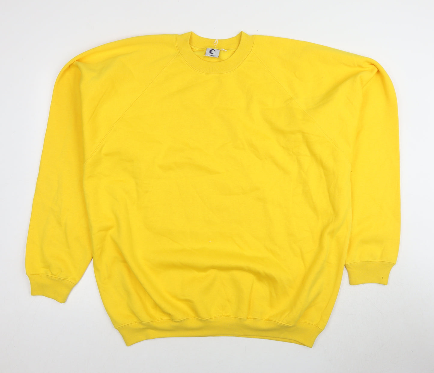 Fruit of the Loom Men's Yellow 7XL Crew Neck Sweatshirt
