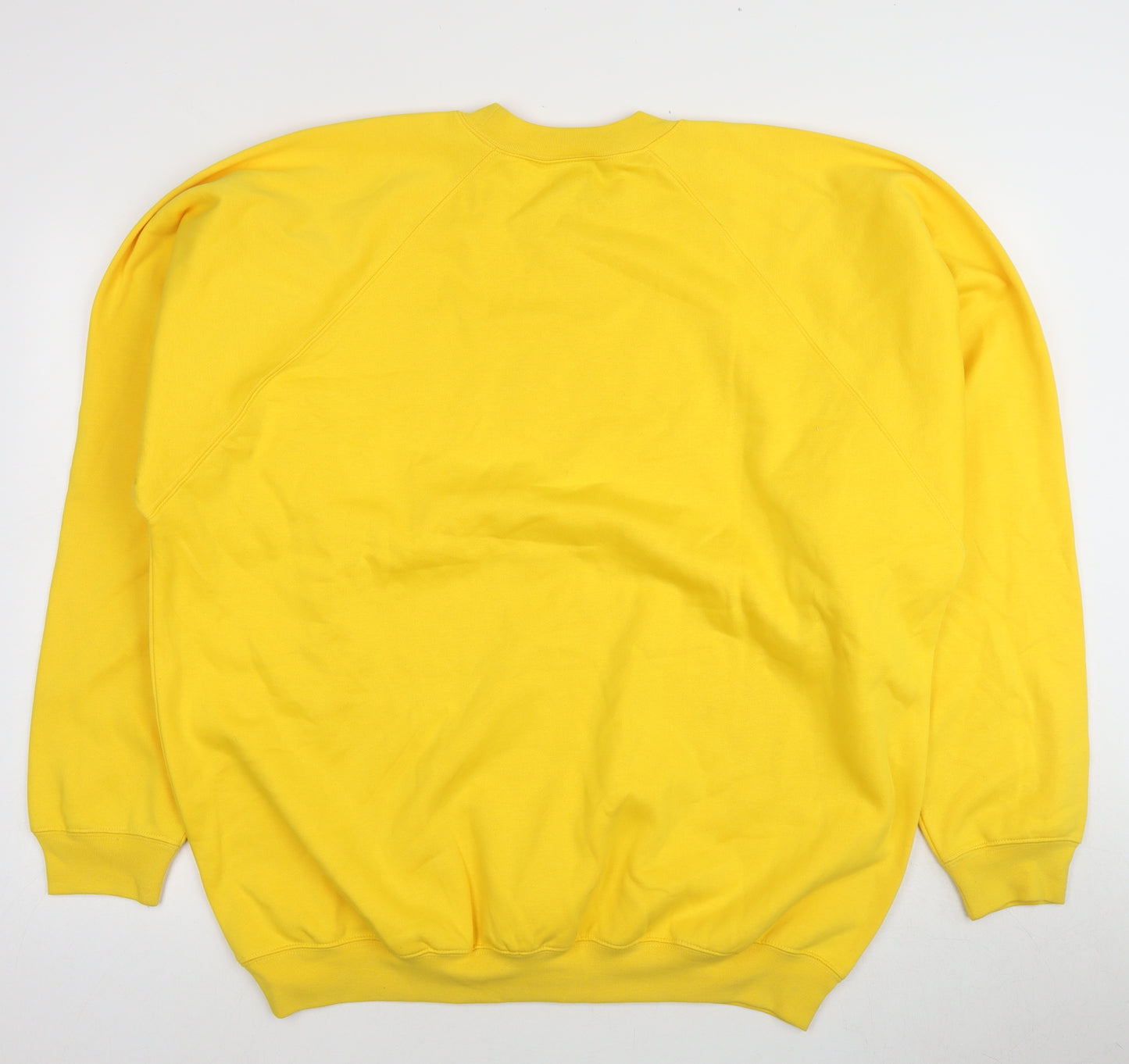 Fruit of the Loom Men's Yellow 7XL Crew Neck Sweatshirt