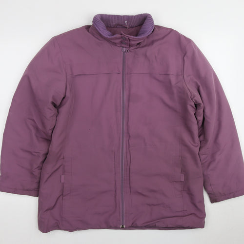 Roman Originals Women's Purple Puffer Coat S/M