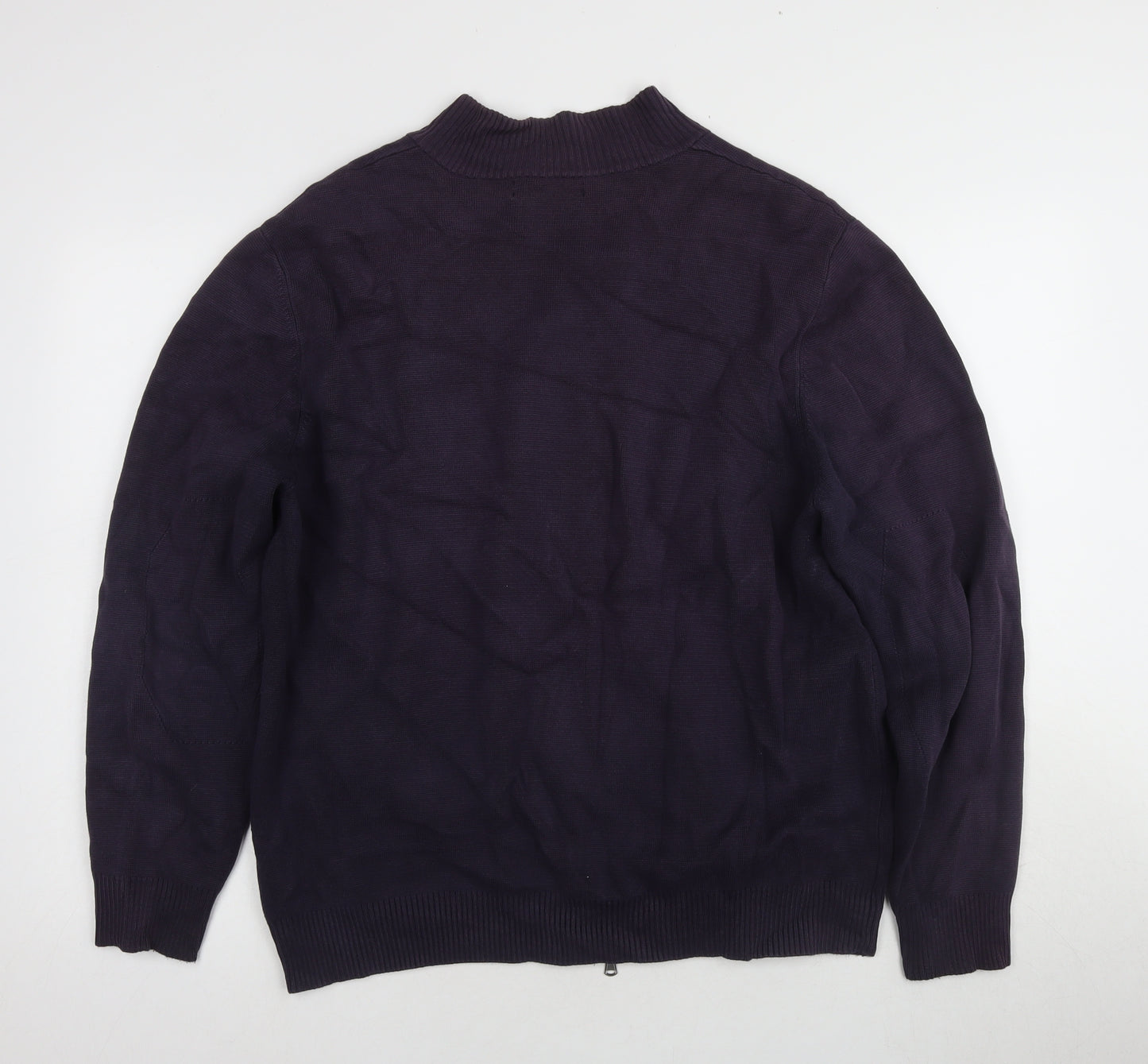 Lands' End Men’s Purple Full Zip Jumper L