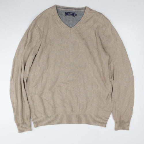 Maine Beige Pullover Jumper, Size S, Cotton Blend