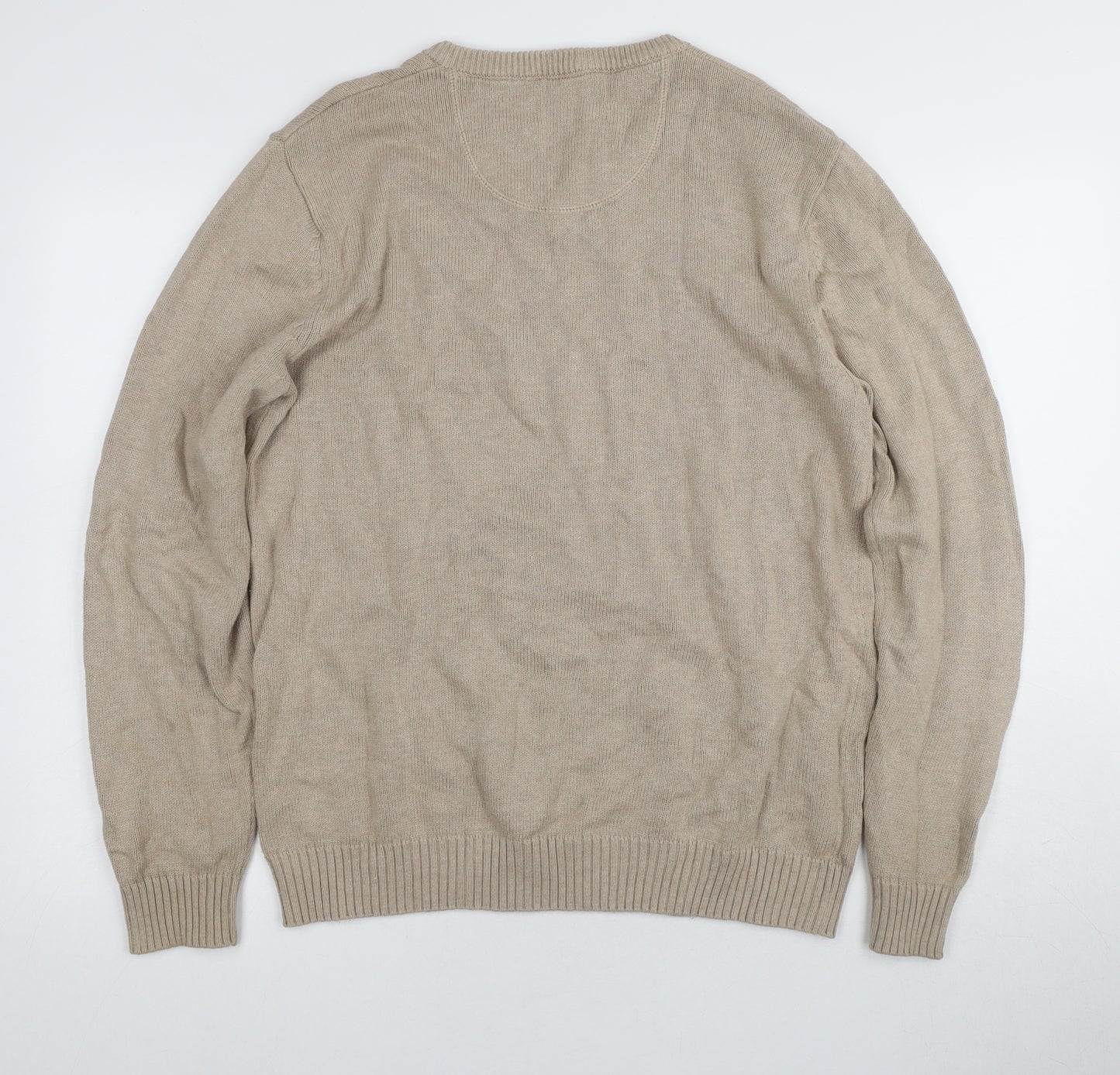 Maine Beige Pullover Jumper, Size S, Cotton Blend