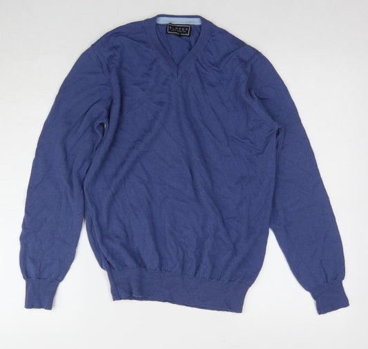 Blazer Men's Blue Pullover Jumper, Size S, Merino Wool