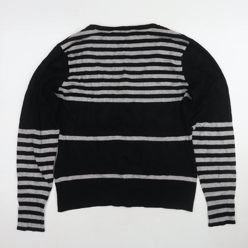 Debenhams Women's Black Striped Cardigan Size 18