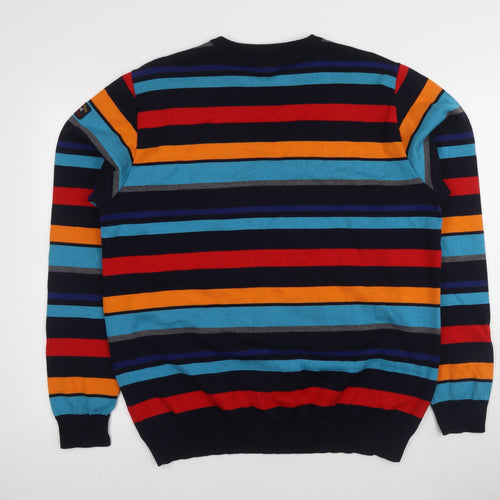 Paul & Shark Men's Multicoloured Striped Wool Pullover, Size 2XL