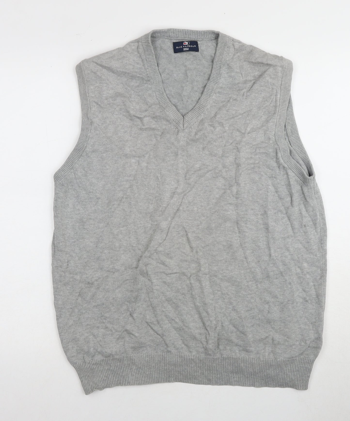 Marks and Spencer Men's Grey Knit Vest, Large