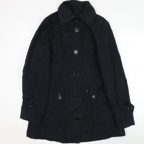 Mexx Women's Black Trench Coat Medium Regular Fit