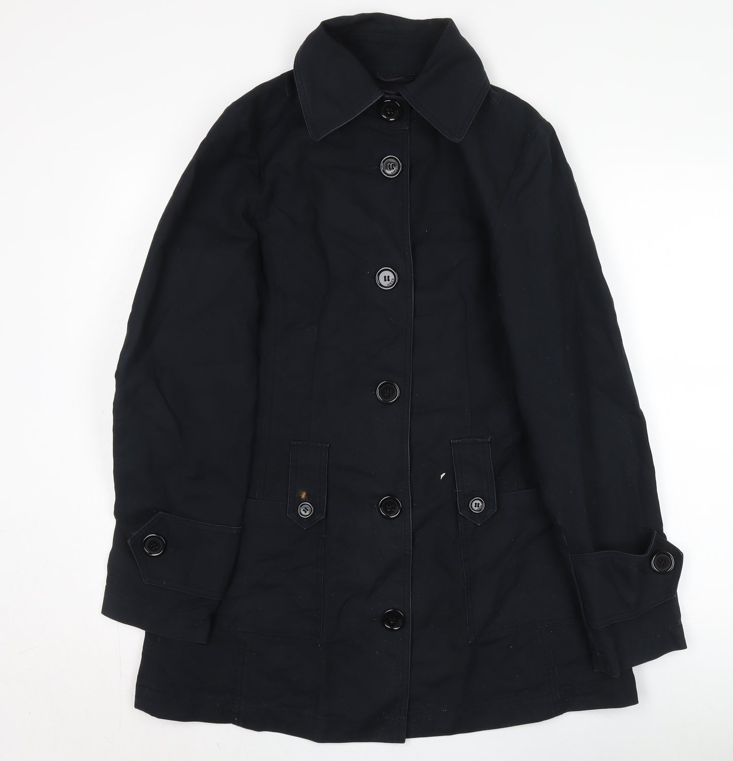 Mexx Women's Black Trench Coat Medium Regular Fit