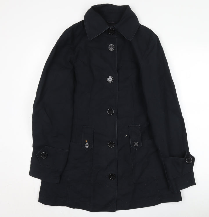 Mexx Women's Black Trench Coat Medium Regular Fit