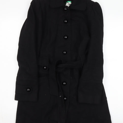 Jasper Conran Women's Black Long Wool Coat Size 10