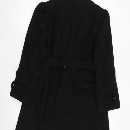 Jasper Conran Women's Black Long Wool Coat Size 10