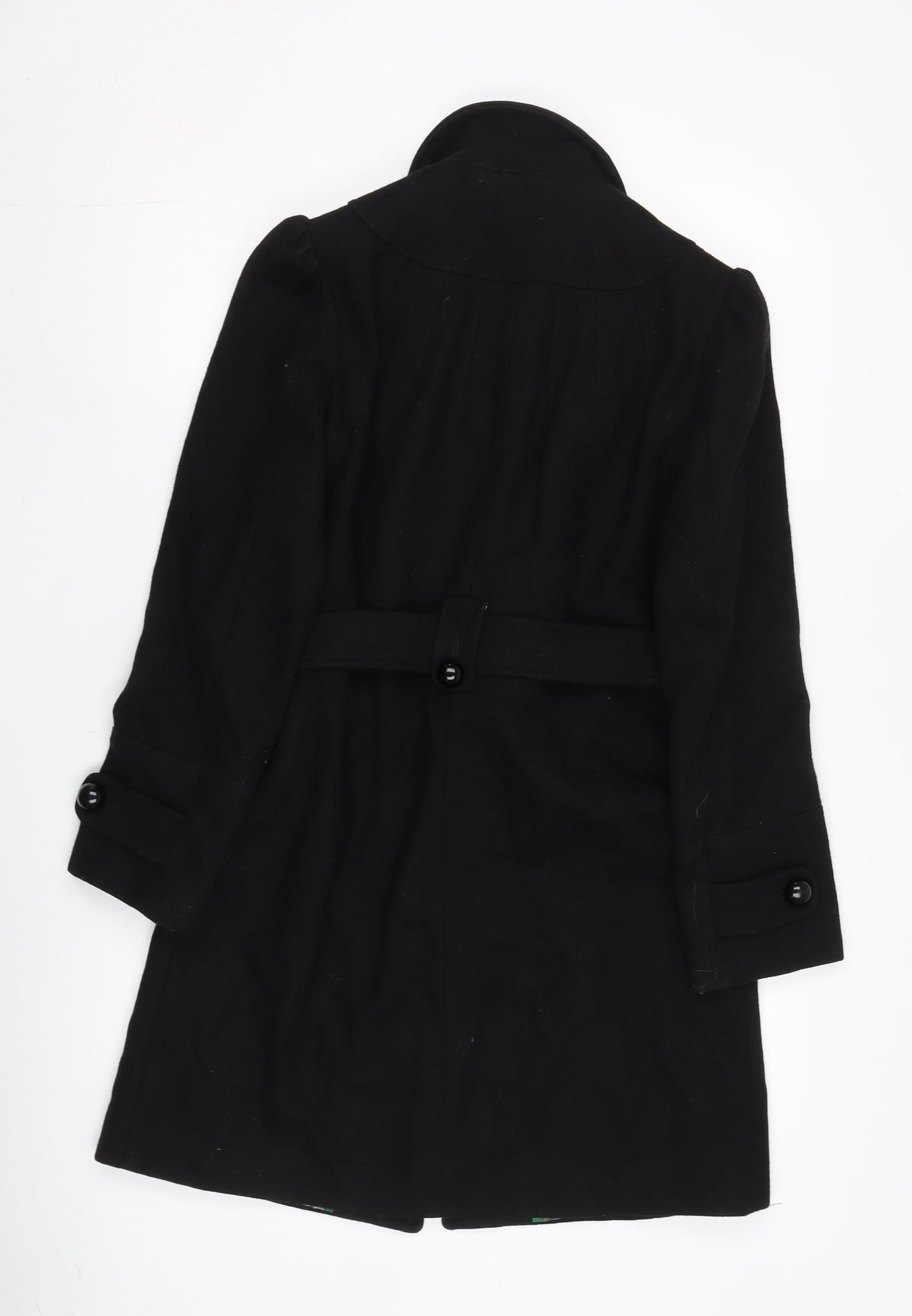 Jasper Conran Women's Black Long Wool Coat Size 10