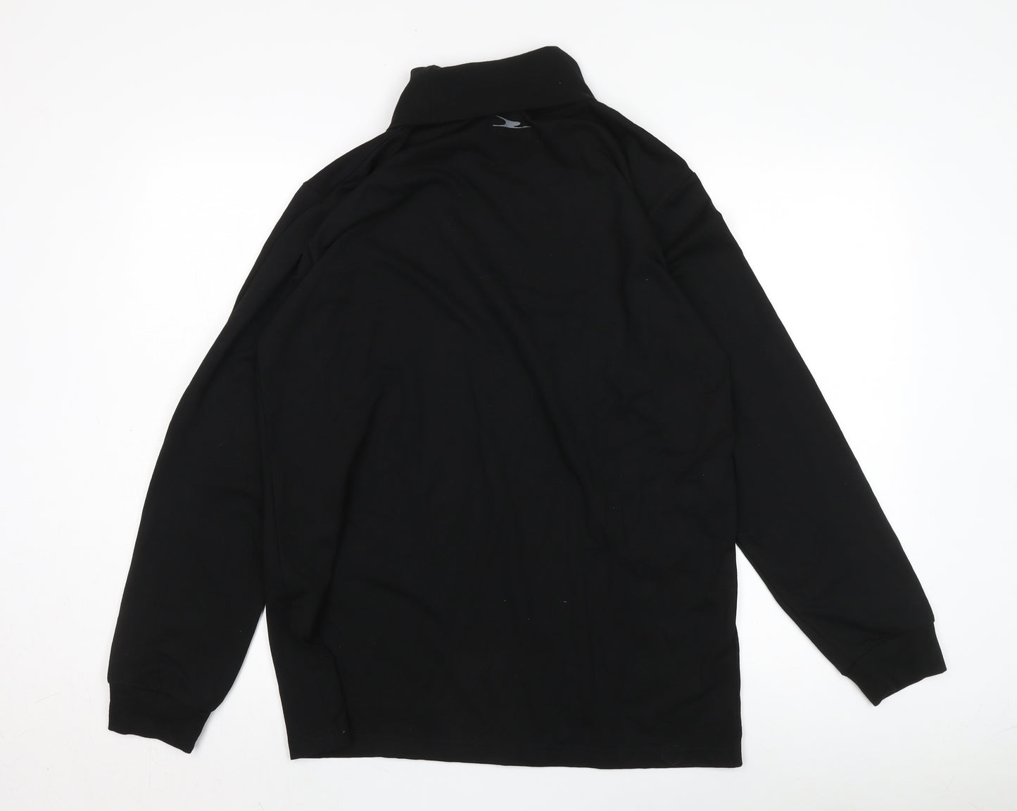 Crane Unisex Black Roll Neck Long Sleeve Jersey Top