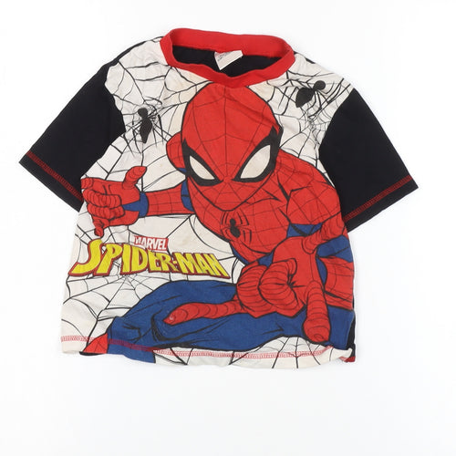 Marvel Boys Spider-Man T-Shirt Black Red 6-7 Years