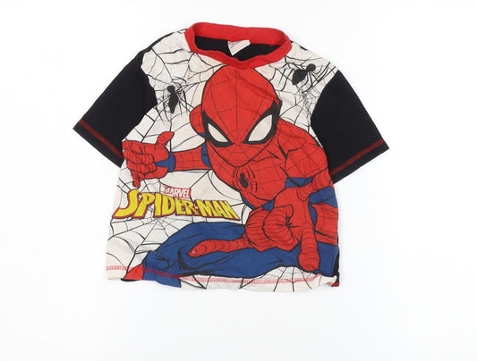 Marvel Boys Spider-Man T-Shirt Black Red 6-7 Years