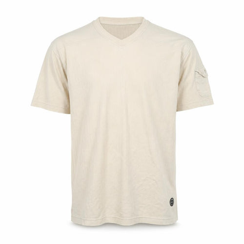 Disciple Men's Beige V-Neck Short Sleeve T-Shirt L