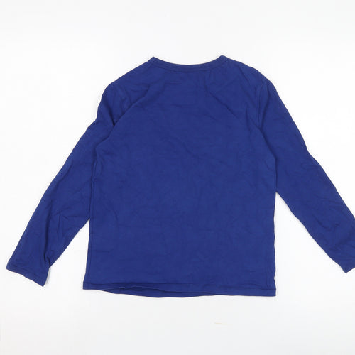 GapKids Boys Blue Graphic Long Sleeve T-Shirt, Size 6-7