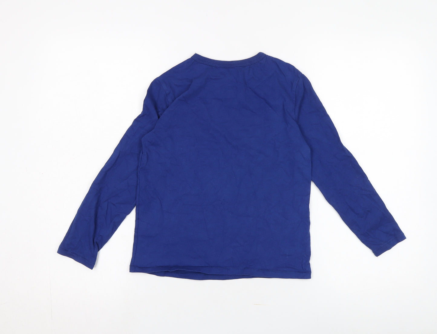 GapKids Boys Blue Graphic Long Sleeve T-Shirt, Size 6-7