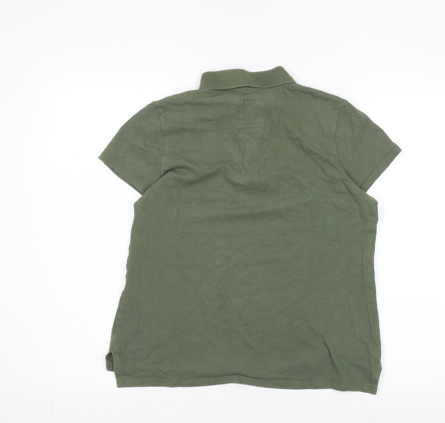 Hollister Women’s Green Polo, Size L, Cotton