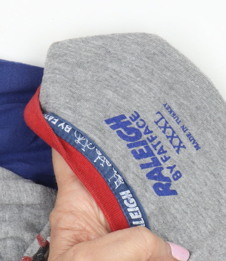 Fatface Men's 3XL Grey Blue Long Sleeve T-Shirt