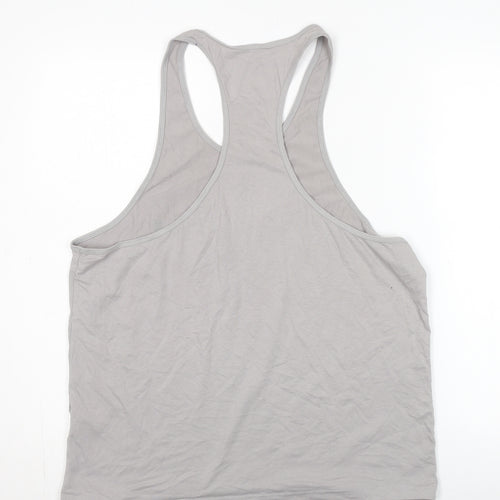 Universal Men's Grey Sleeveless T-Shirt, XL, Cotton