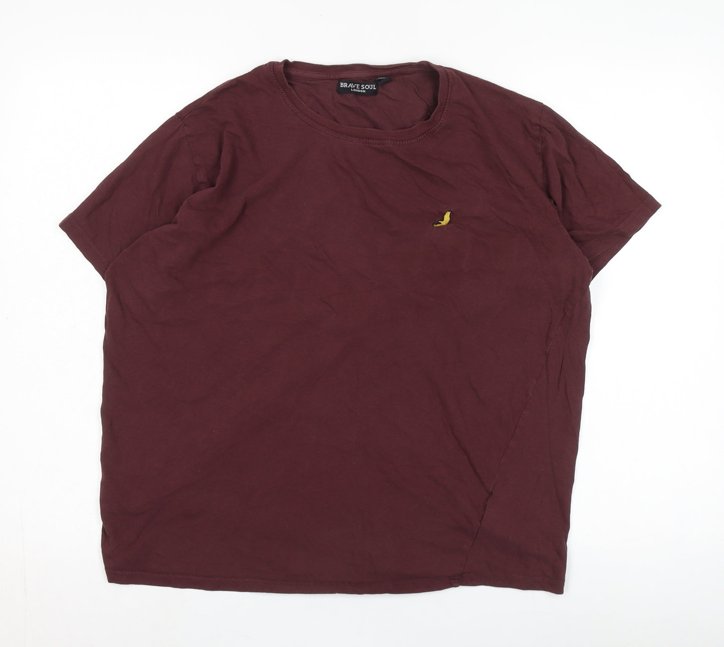 Brave Soul Men's Red XL Regular Fit T-Shirt