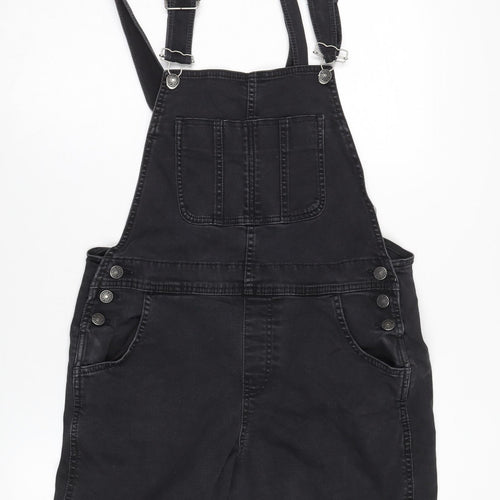 Fat Face Women's Black Dungarees, Size 12, Casual Chic