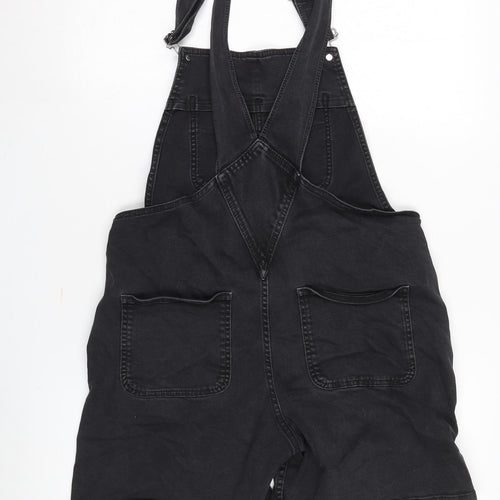 Fat Face Women's Black Dungarees, Size 12, Casual Chic