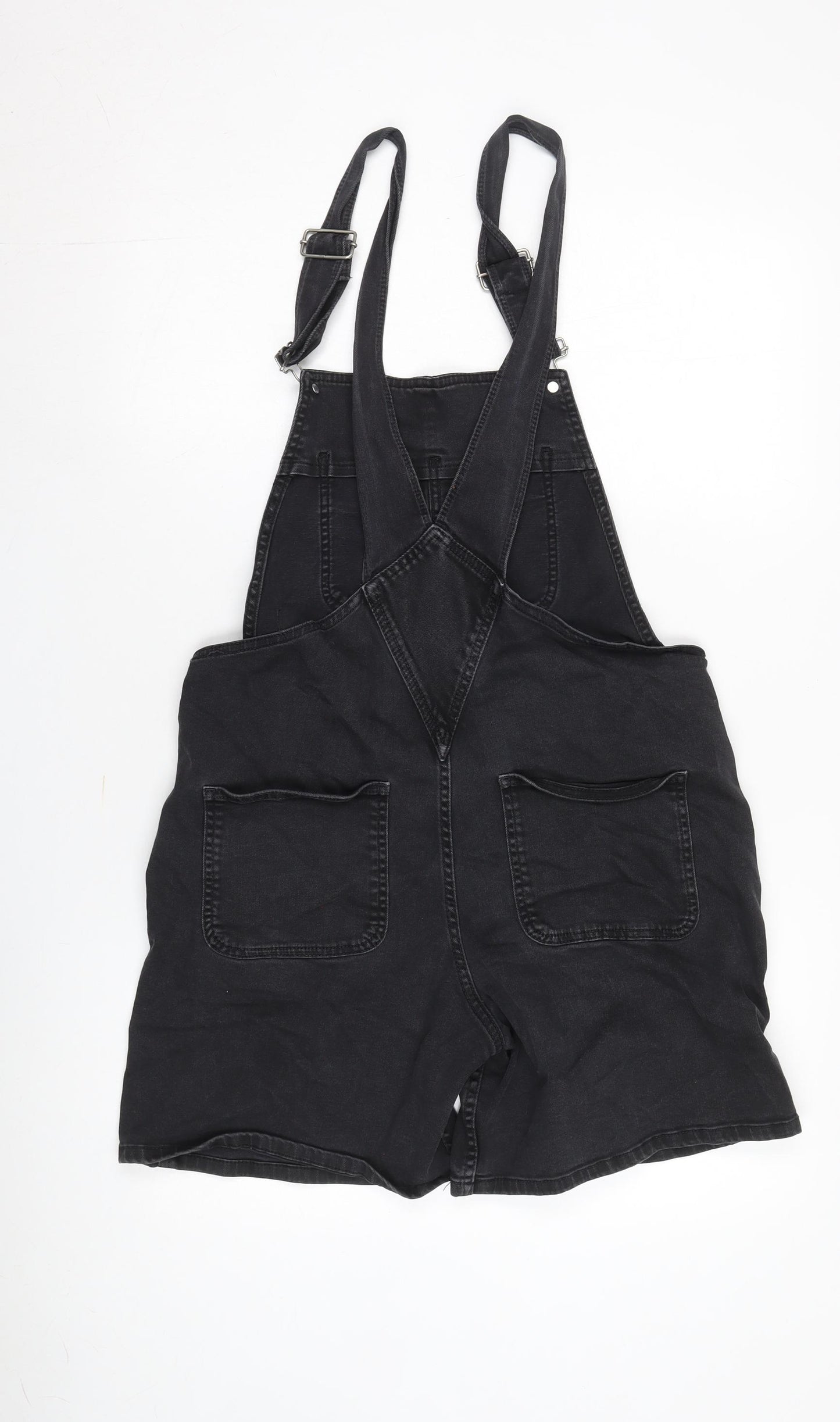 Fat Face Women's Black Dungarees, Size 12, Casual Chic