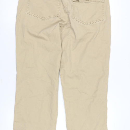 Lands' End Women's Beige Chino Trousers Size 12