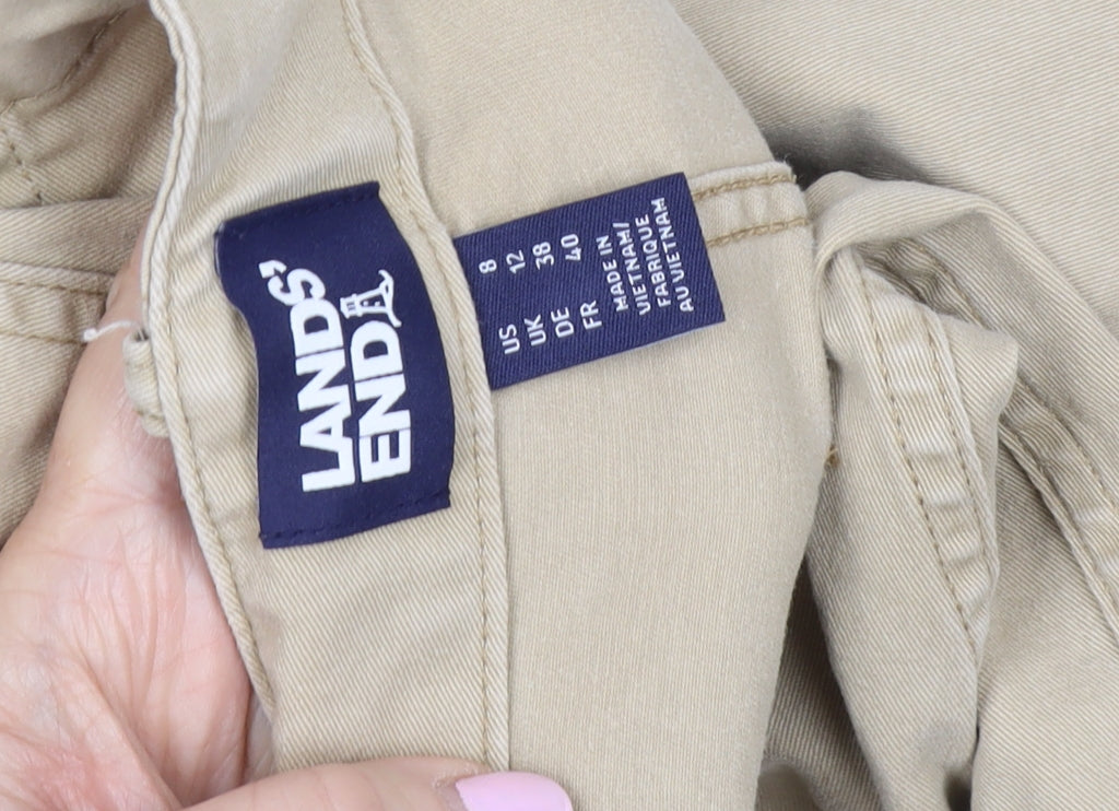 Lands' End Women's Beige Chino Trousers Size 12