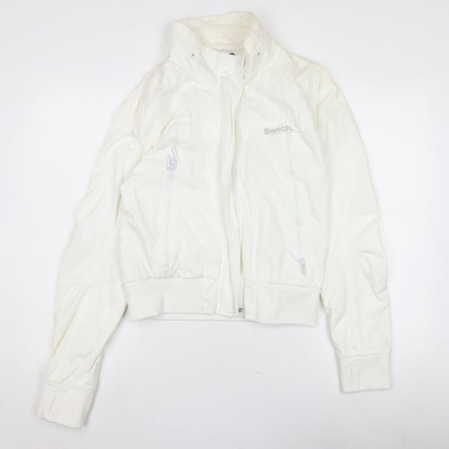 Bench Men's White Bomber Jacket L