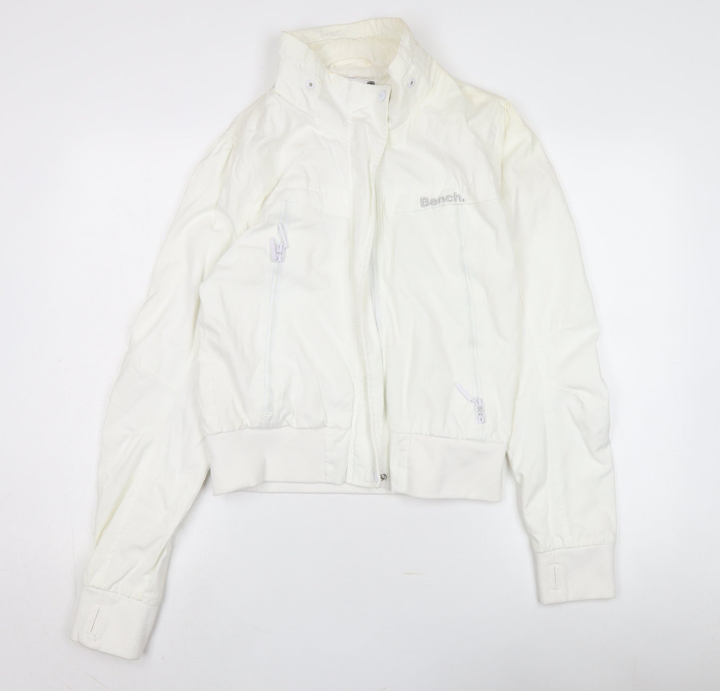 Bench Men's White Bomber Jacket L