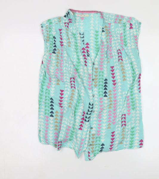 White Stuff Women's Multicoloured Geometric Blouse