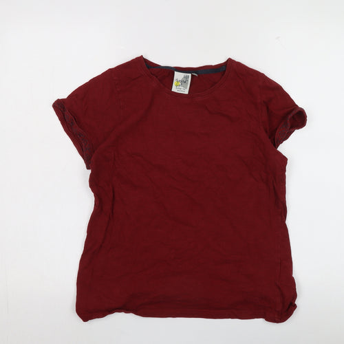 Weird Fish Red Basic Women's T-Shirt Size 12