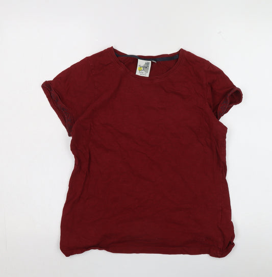 Weird Fish Red Basic Women's T-Shirt Size 12