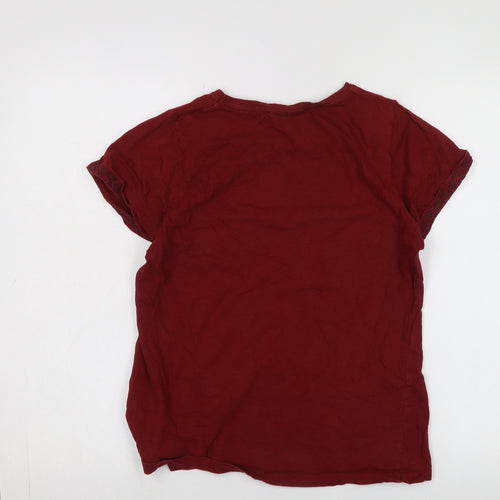 Weird Fish Red Basic Women's T-Shirt Size 12