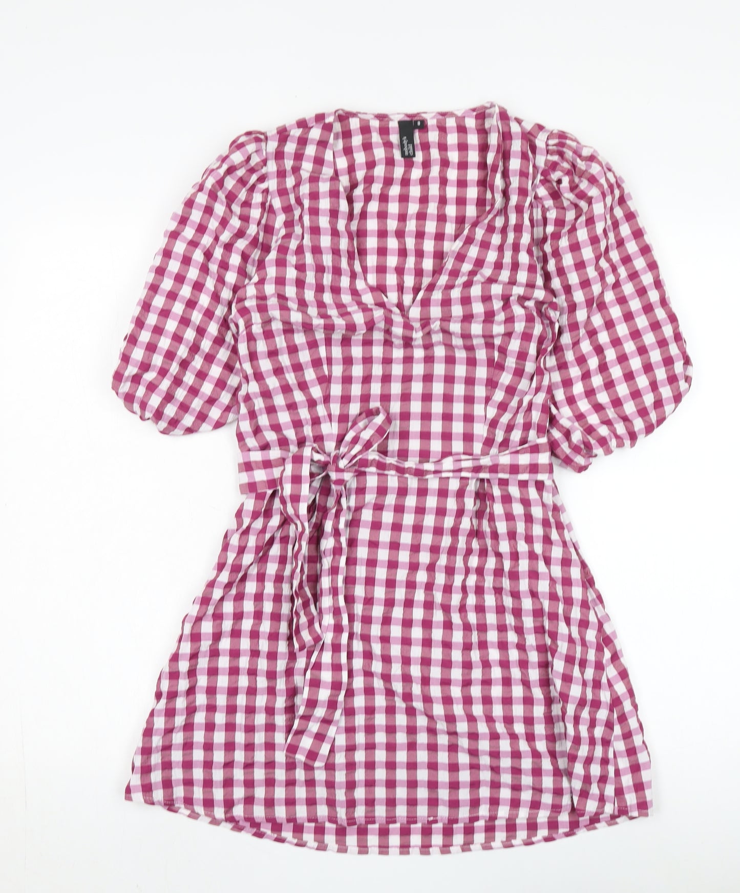 Nobody's Child Women's Multicoloured Puff Sleeve Wrap Dress