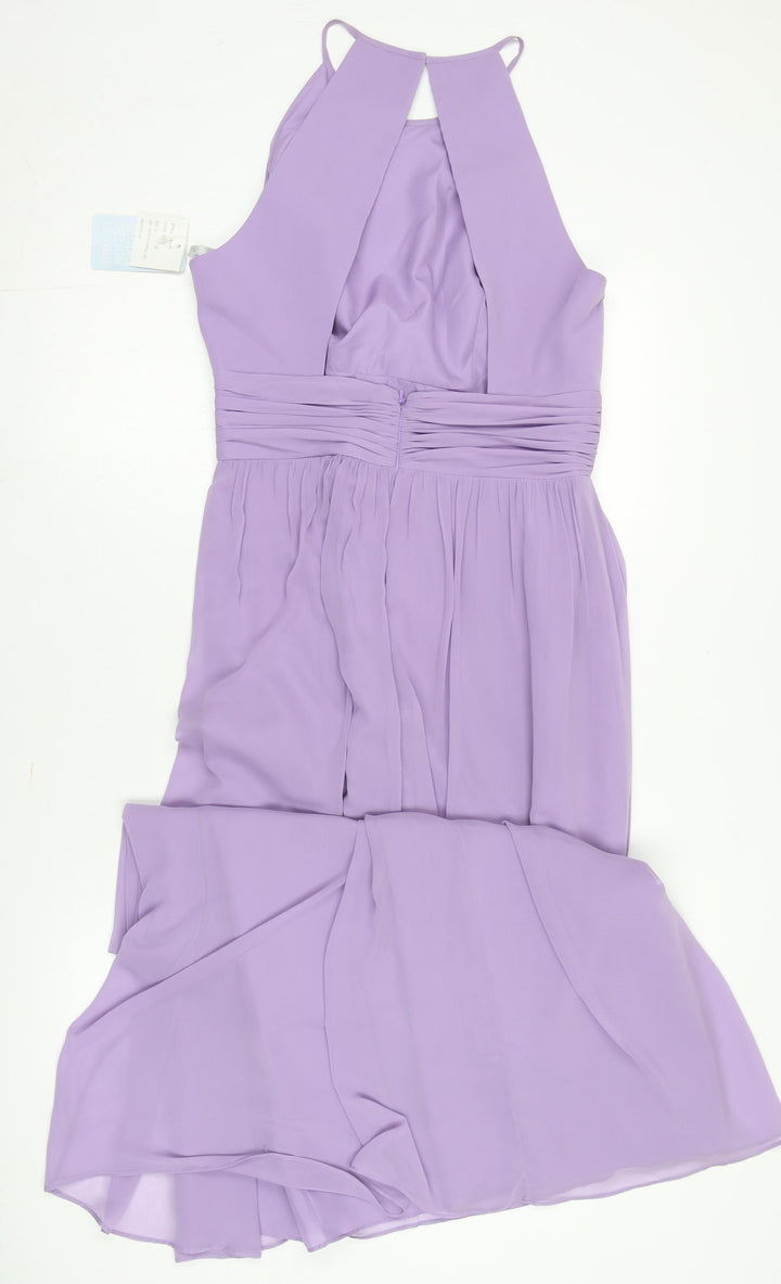 Dessy Group Women's Purple Midi A-Line Dress Size 12